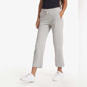 Vuori Light Gray Cropped Wide-Leg Sweatpants